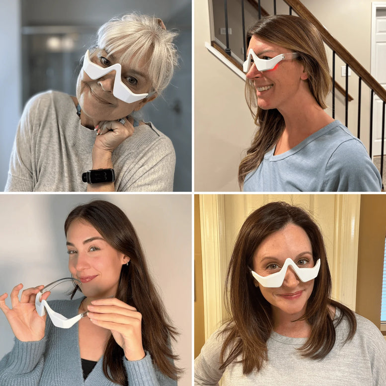 RevitaOjos - Dispositivo Antiedad de Luz Roja y EMS para Eliminar Bolsas, Ojeras y Hinchazón