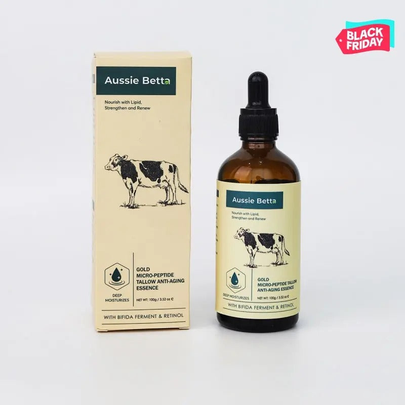 Suero de sebo con micropéptidos dorados Aussie Betta: antienvejecimiento suave para pieles sensibles