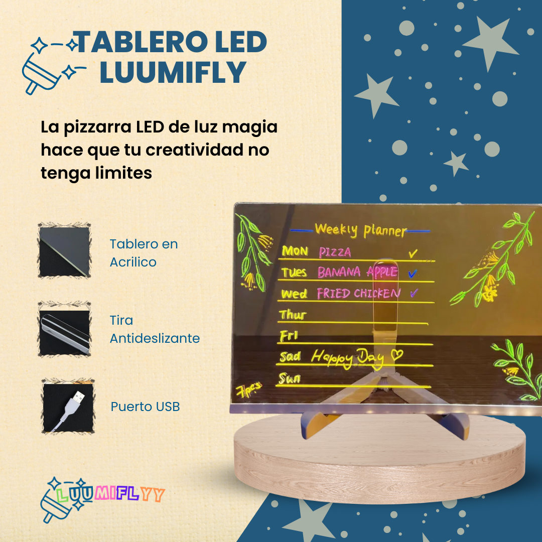 Pizarra LED Mágica Para Colorear