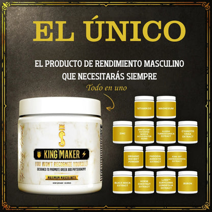 King Maker Suplemento 13 en 1 para Hombres Máxima Masculinidad