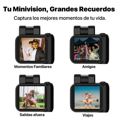 Mini cámara retro llavero portátil