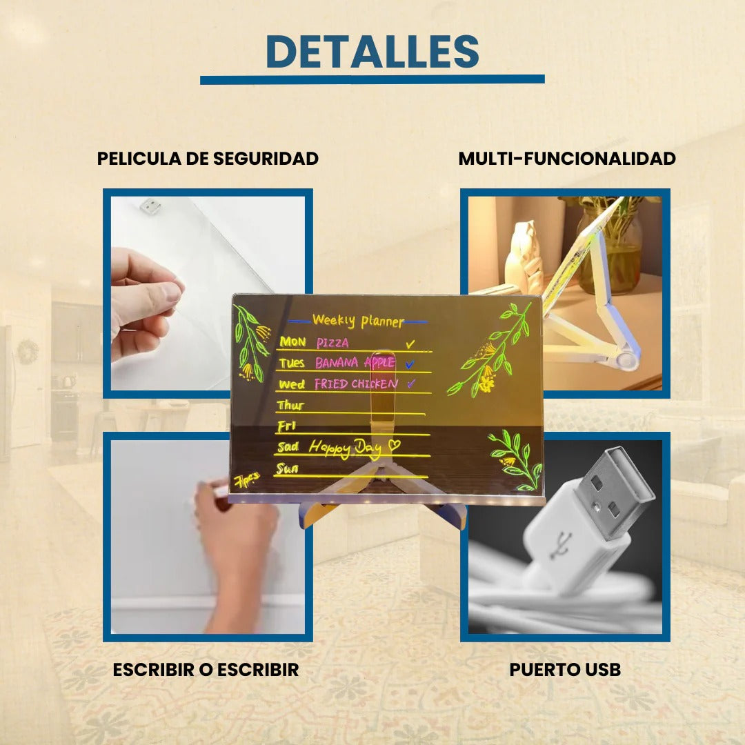 Pizarra LED Mágica Para Colorear