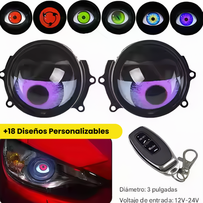 DevilEyes Pro® Faros animados, personalizables y con control WiFi.