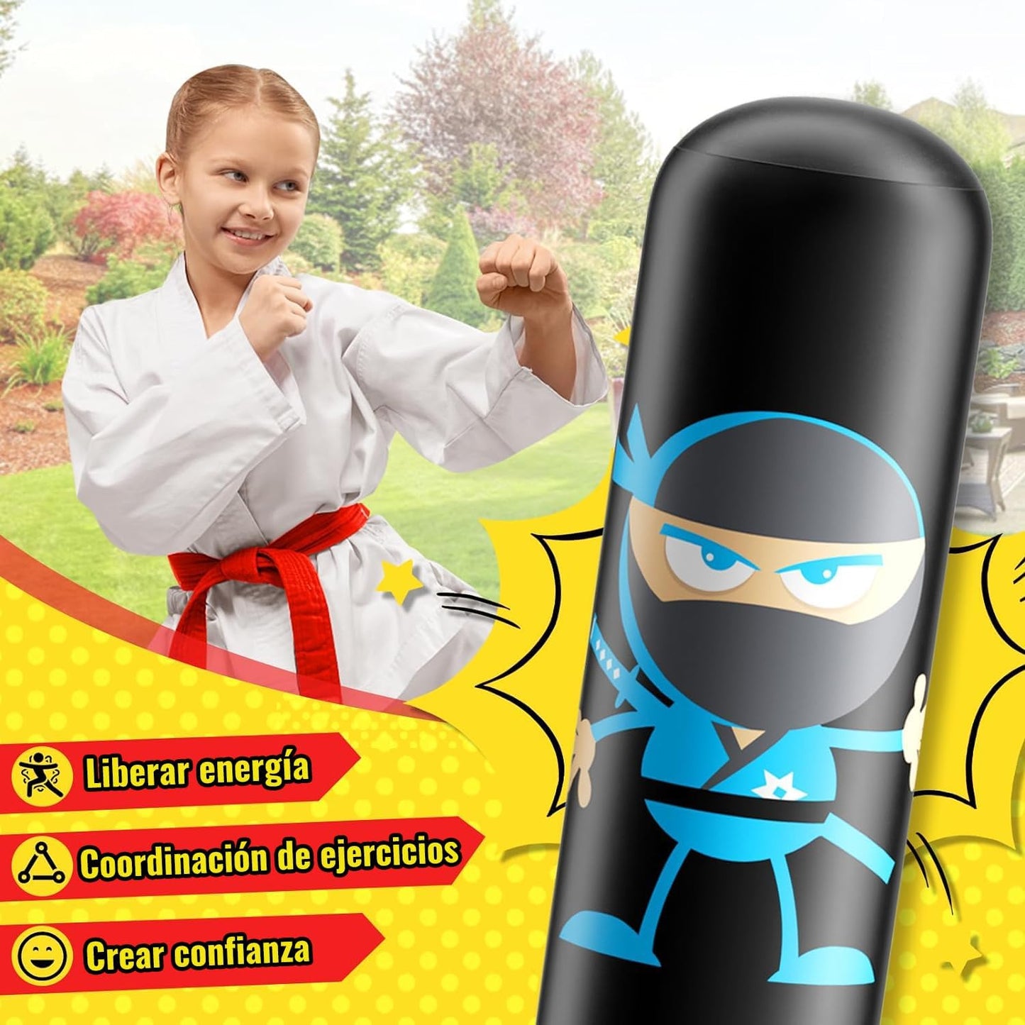 Saco De Boxeo Inflable Para Niños -ORIGINAL