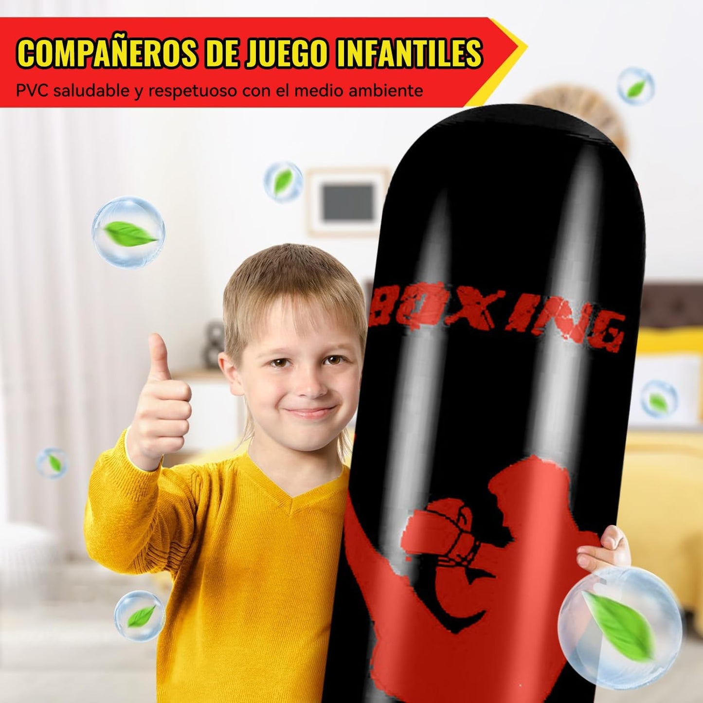 Saco De Boxeo Inflable Para Niños -ORIGINAL