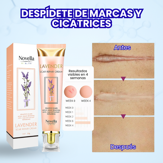 Novella® Crema reparadora de cicatrices de lavanda - Fórmula clínicamente probada