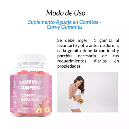 Realza tus Curvas en 7 Semanas 🍑 Curvy Gummies de Aguaje para Glúteos y Senos