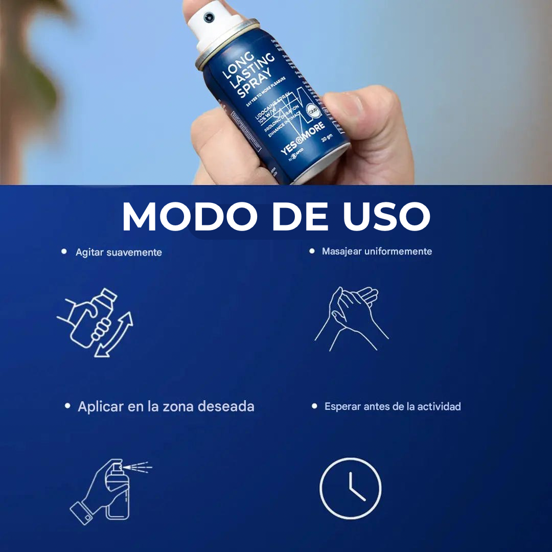Yesnmore ® Larga duración | Spray retardante para hombres