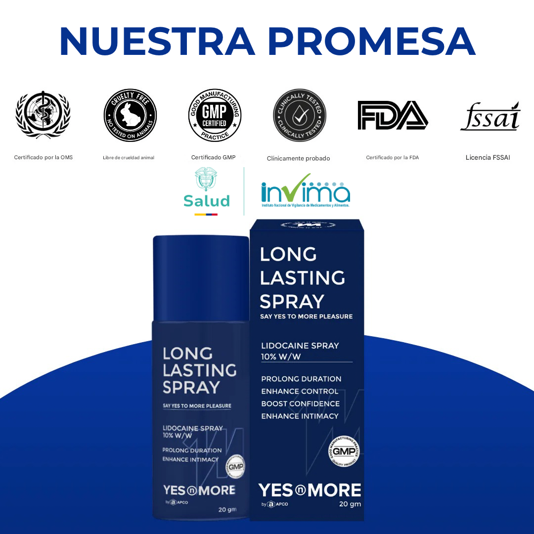 Yesnmore ® Larga duración | Spray retardante para hombres