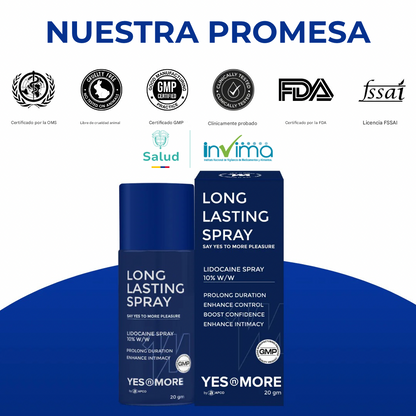 Yesnmore ® Larga duración | Spray retardante para hombres