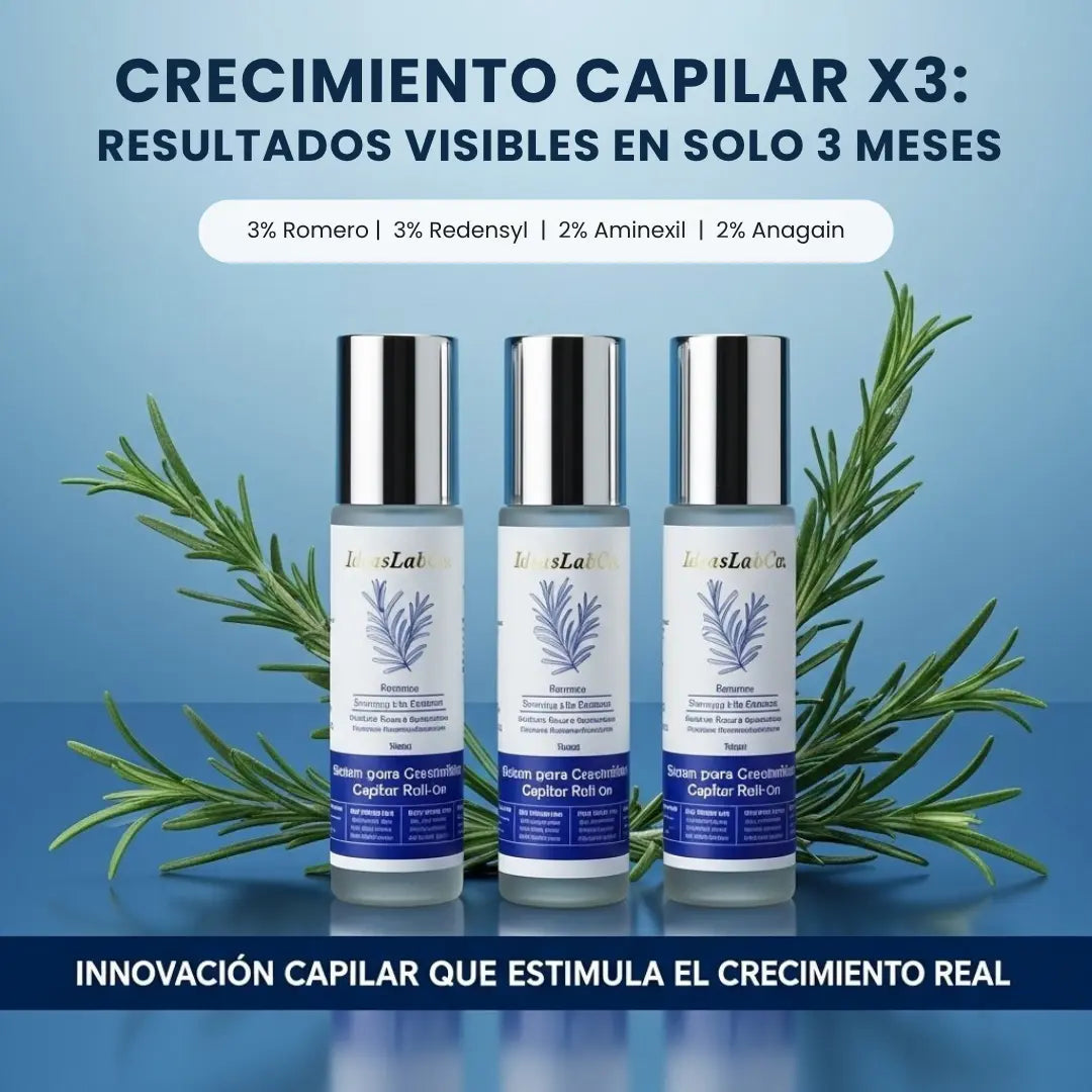 Crecimiento Capilar X3 - Serum para Crecimiento Capilar Roll-On