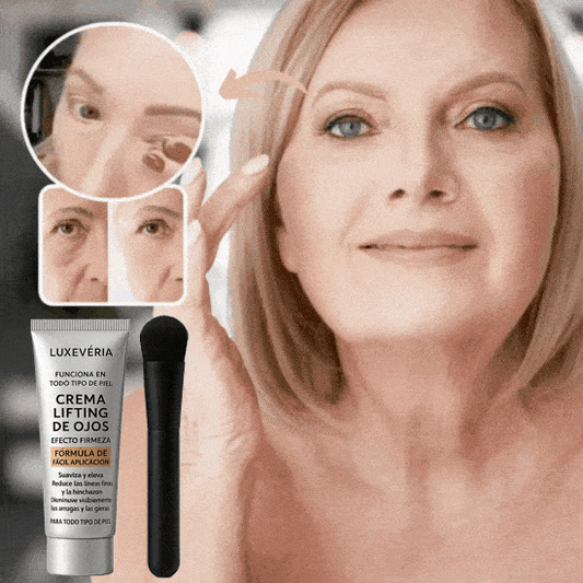Luxevéria Crema Efecto Lifting para Ojos | Alisa visiblemente las arrugas en solo 2 minutos – ¡Mirada radiante que dura todo el día!