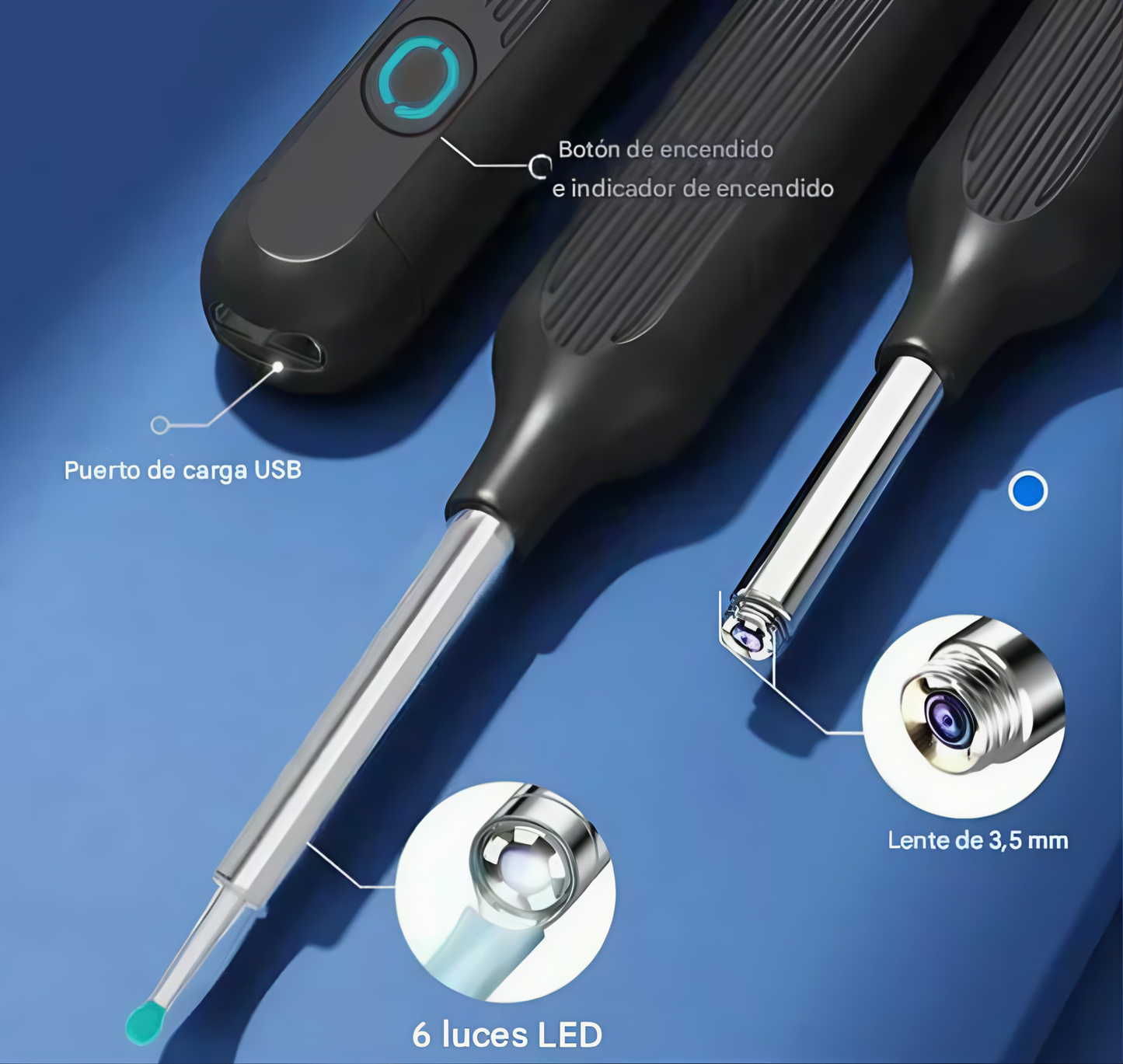 CleanEar - El nuevo método para la limpieza de oídos camara 4K con IA