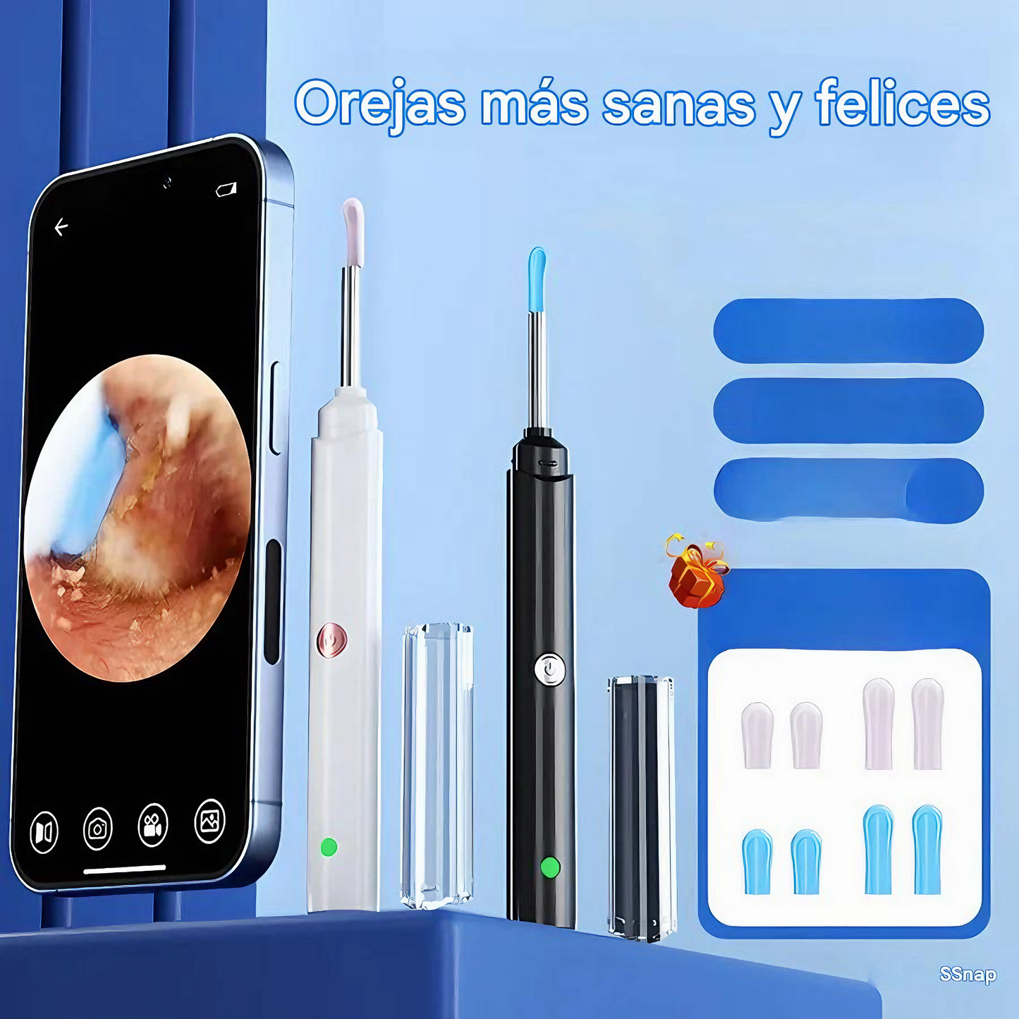 CleanEar - El nuevo método para la limpieza de oídos camara 4K con IA