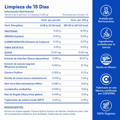 Zesty Nutrition Limpieza digestiva de 15 Días