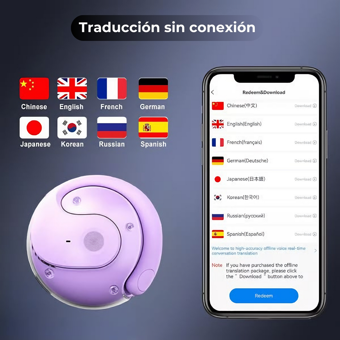 Auriculares Bluetooth de traducción con Inteligencia Artificial