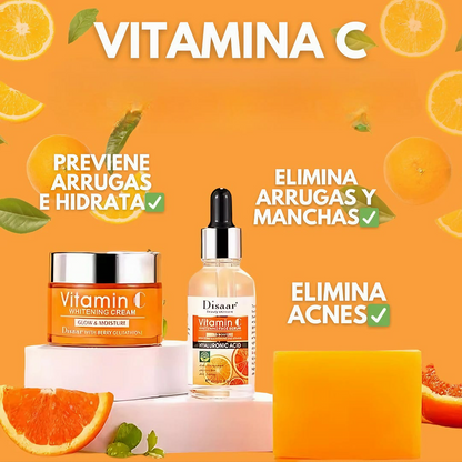Kit facial de Vitamina C de 3 pasos -Disaar