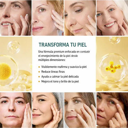 Suero de sebo con micropéptidos dorados Aussie Betta: antienvejecimiento suave para pieles sensibles