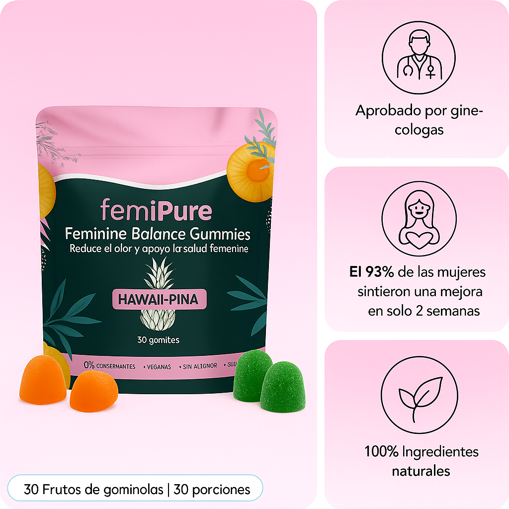 Femmi™ Gomitas: Olvidate del mal olor y la incomodidad