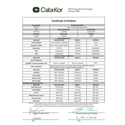 Cata-Kor Avance® Energía celular y longevidad desde dentro
