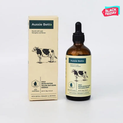 Suero de sebo con micropéptidos dorados Aussie Betta: antienvejecimiento suave para pieles sensibles