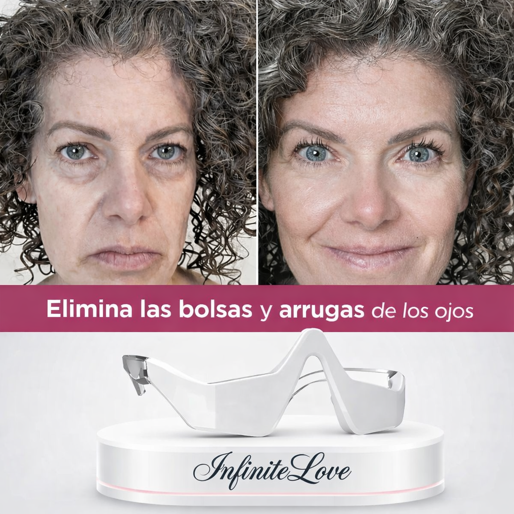 RevitaOjos - Dispositivo Antiedad de Luz Roja y EMS para Eliminar Bolsas, Ojeras y Hinchazón